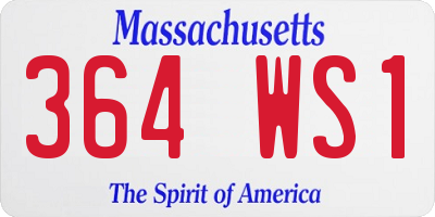 MA license plate 364WS1