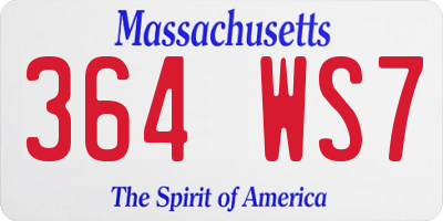 MA license plate 364WS7