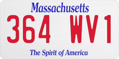 MA license plate 364WV1
