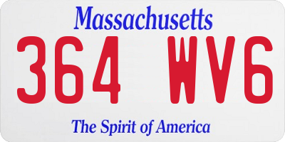 MA license plate 364WV6