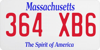 MA license plate 364XB6