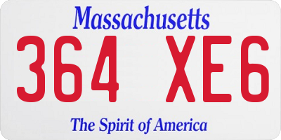MA license plate 364XE6
