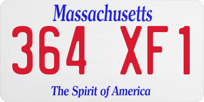 MA license plate 364XF1