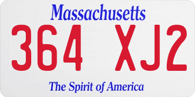 MA license plate 364XJ2