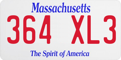 MA license plate 364XL3