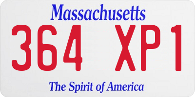 MA license plate 364XP1