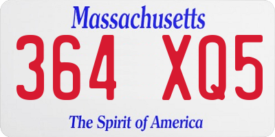 MA license plate 364XQ5