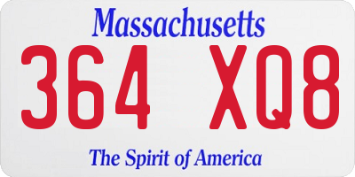 MA license plate 364XQ8
