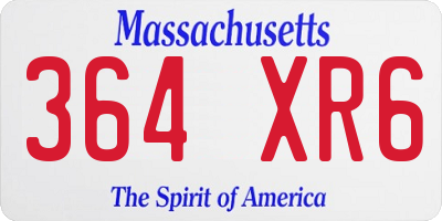 MA license plate 364XR6