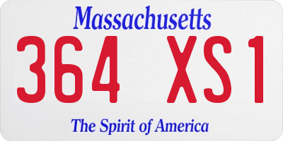 MA license plate 364XS1