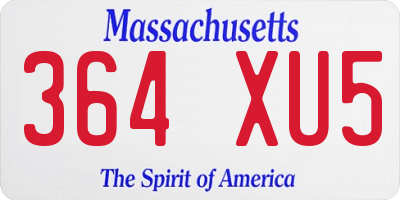 MA license plate 364XU5