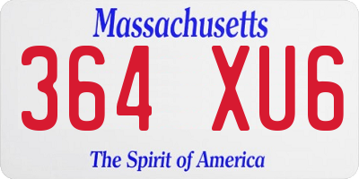 MA license plate 364XU6