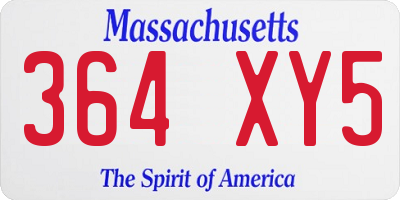 MA license plate 364XY5
