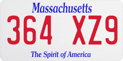 MA license plate 364XZ9