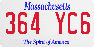 MA license plate 364YC6
