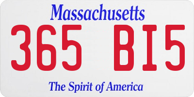 MA license plate 365BI5
