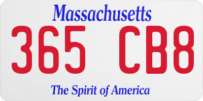 MA license plate 365CB8