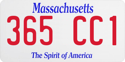 MA license plate 365CC1