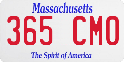 MA license plate 365CM0