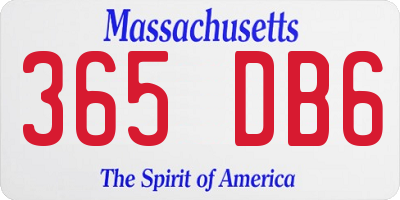 MA license plate 365DB6