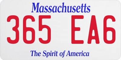 MA license plate 365EA6