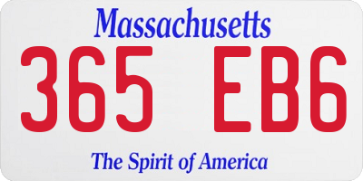 MA license plate 365EB6