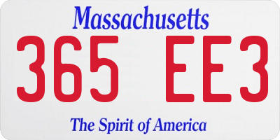 MA license plate 365EE3