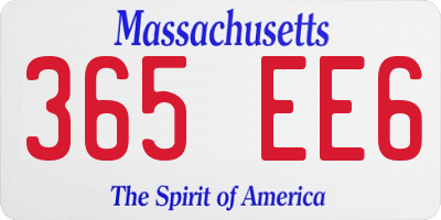 MA license plate 365EE6