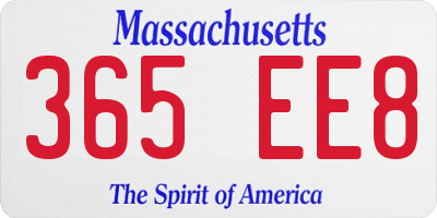 MA license plate 365EE8