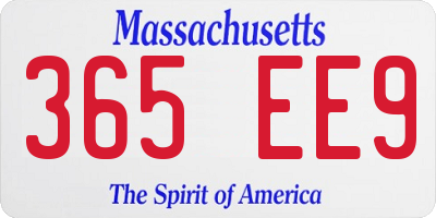 MA license plate 365EE9