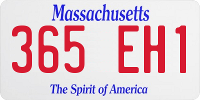 MA license plate 365EH1