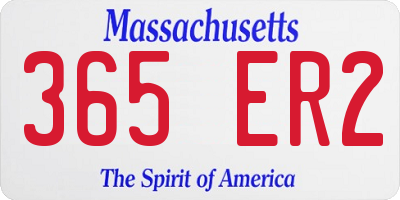 MA license plate 365ER2
