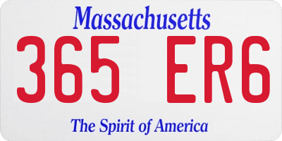 MA license plate 365ER6