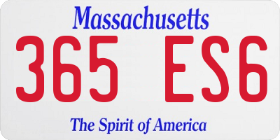 MA license plate 365ES6