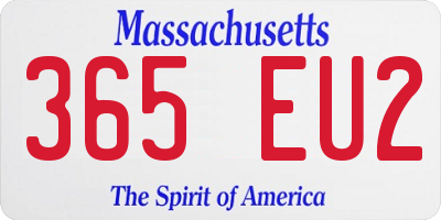MA license plate 365EU2