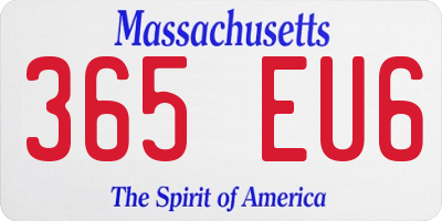 MA license plate 365EU6