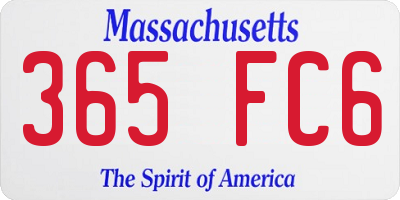 MA license plate 365FC6
