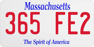 MA license plate 365FE2