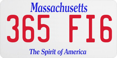 MA license plate 365FI6
