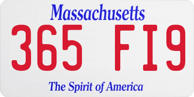 MA license plate 365FI9