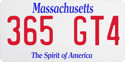 MA license plate 365GT4