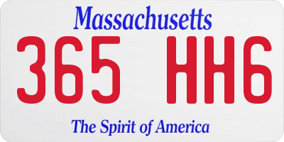 MA license plate 365HH6