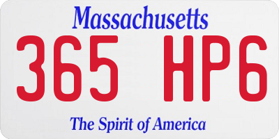 MA license plate 365HP6