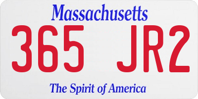 MA license plate 365JR2