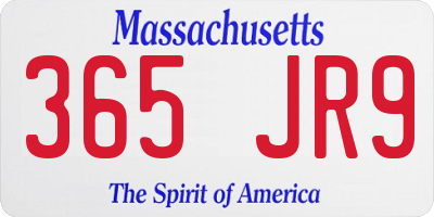 MA license plate 365JR9