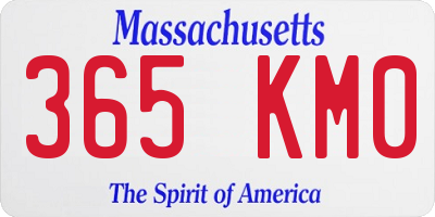 MA license plate 365KM0