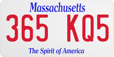 MA license plate 365KQ5