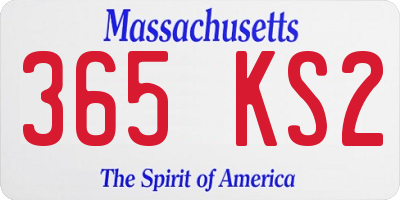MA license plate 365KS2