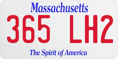 MA license plate 365LH2