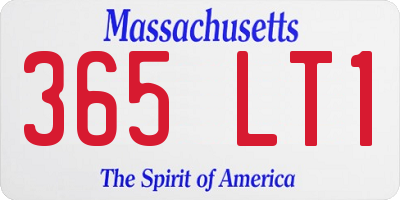 MA license plate 365LT1